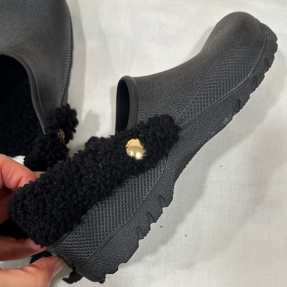 Coach Black Lola Shearling Clogs - Picture 5 of 9